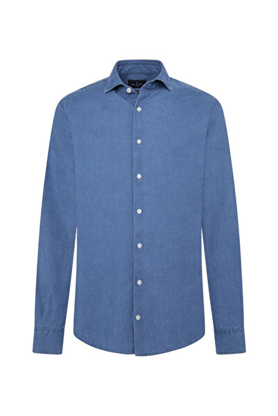 Hackett Slim Fit Gömlek Yaka Mavi Erkek Gömlek HM3010027
