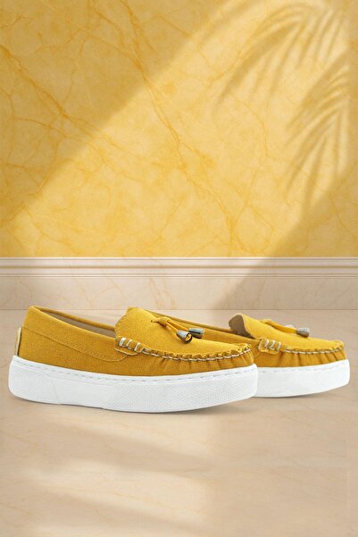 Rakerplus Yellow Suede Extra Light Children's Loafer Shoes