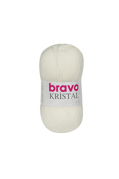 Bravo Crystal 5 Pieces 100 Grams 5 Yumak (Color Code: 105) Cream 100% Acrylic