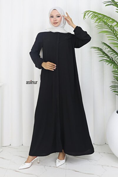 ASİLNUR Dila Ayrobin Biyeli Ferace Siyah
