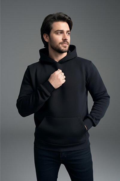 Thestiluxe سويت شيرت بقلنسوة ناعم ومزخرف بـ 3 خيوط