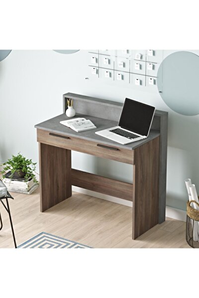 Yurupa Teeny Çalışma Masası Çekmeceli Beton-kahve TEE7-CG