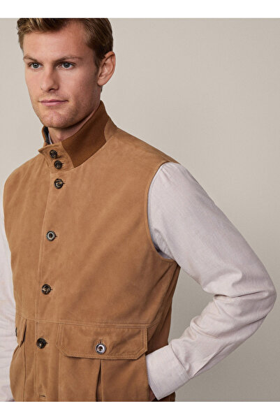 Hackett Deve Tüyü Erkek Yelek HM403191