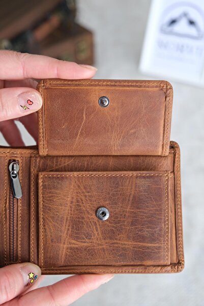 Norvi Leather Bozuk Para Gözlü Hakiki Deri Cüzdan Taba 1032