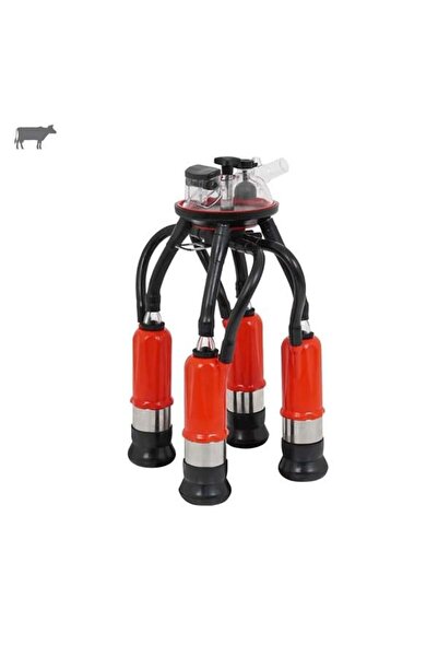 Melasty 240 cc Sağım Demeti (Kırmızı Kılıf/Algan Ø24 Kısa Meme Lastiği-Kauçuk)