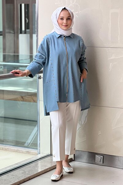 Ghisa Zippered Bag with Staple Detailed Pockets