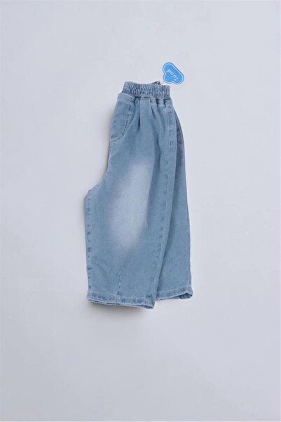 Motebarn Wear Kız Çocuk Balon Pantolon Mavi