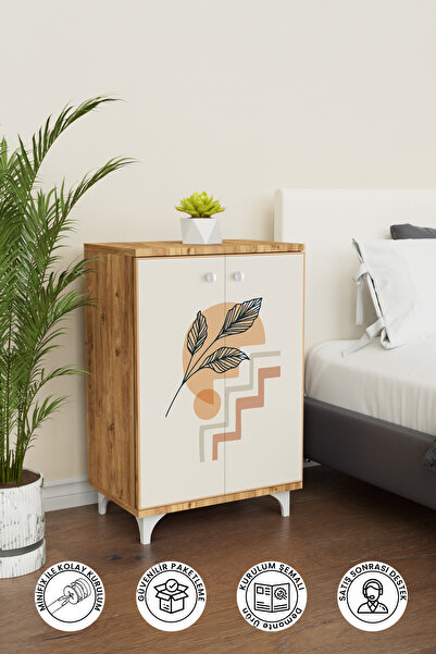 Hediyeler Kapında Steps Lines 2 Raflı Çok Amaçlı Dolap Mutfak Salon Ofis Dolabı