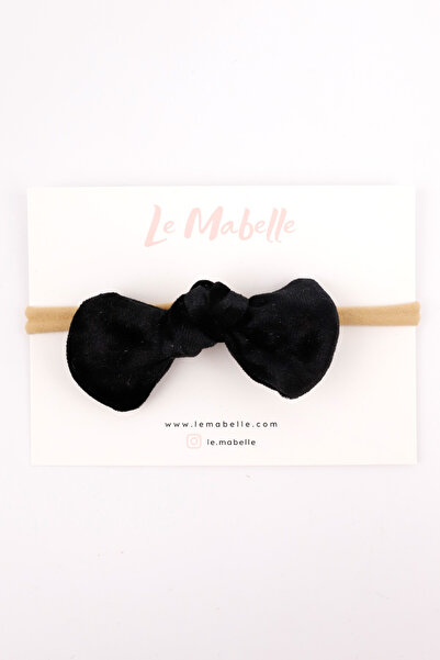Le Mabelle Black Velvet Bow Girl's Hair Band