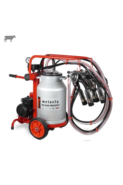 Melasty Ecomini İkili İnek Süt Sağma Makinesi (Alüminyum Güğüm-Kauçuk) (Kuru)