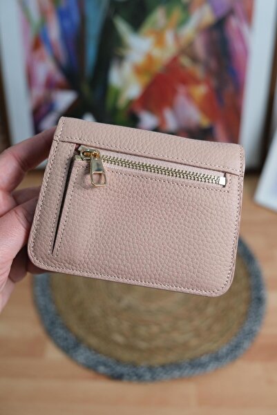 Norvi Leather Çok Bölmeli Hakiki Deri Kartlık Cüzdan Pudra 1090