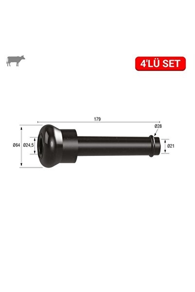 Melasty Algan Kısa Meme Lastiği (Kauçuk Memelik - 4 lü Paket)