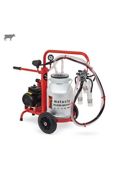 Melasty Ecomini Tekli İnek Süt Sağma Makinesi (Alüminyum Güğüm-Silikon) (Yağlı)