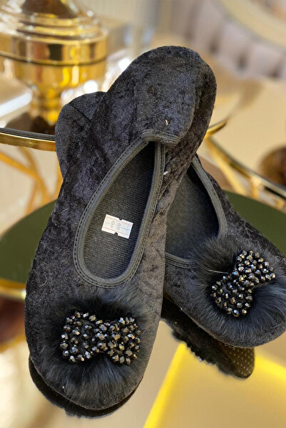 CEYDA SHOES Süslü Kadife Ev,hac, Umre Babeti, Hediye, Günlük Babet,tüylü Babe...