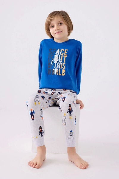 Rolypoly Boy's Blue Long Sleeve Pajama Set