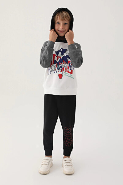 Sonic Σετ φόρμας για αγόρια μοντέρνα Sonic White printed