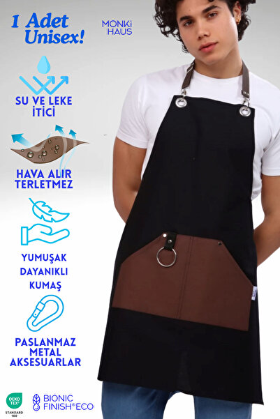 Monki Haus Cafe, Barista, Kuaför, Barmen, Çiçekçi, Mutfak, Önlükleri, Leke Tu...