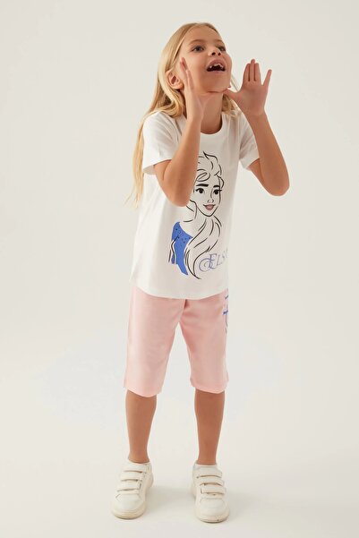 Frozen Girl's capri set - powder pink