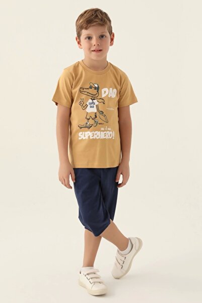 Rolypoly Boy's Brown Capri Set