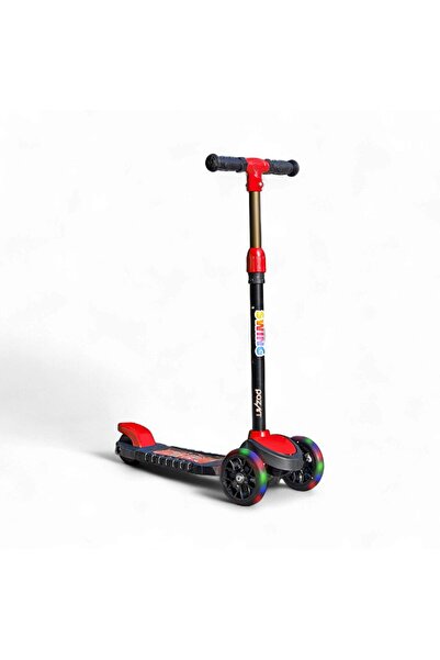 SWİNG SCOOTER 3-Wheeled Led Lighted 3-Stage Children's Scooter with 40 Kilogram Capacity for 3-6 Years Old