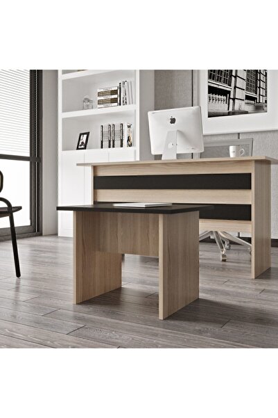 Yurupa Bega B Ofis Sehpası 3 Renk Meşe Siyah BEG2-OB