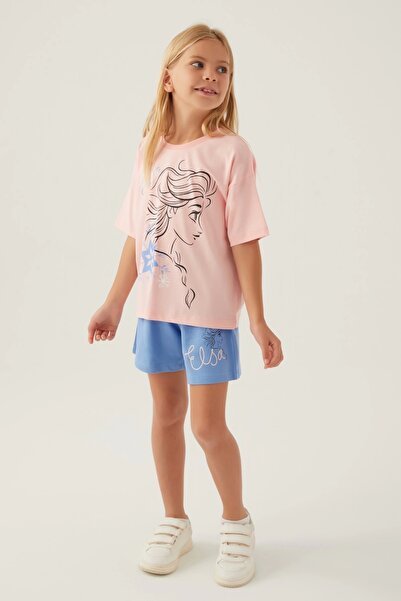 Frozen Girl shorts set - salmon