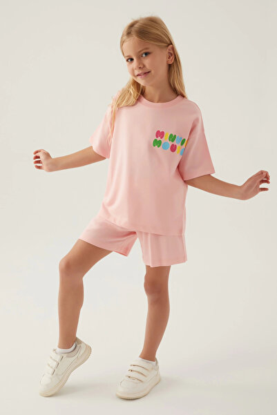 Minnie Mouse Girl shorts set - salmon