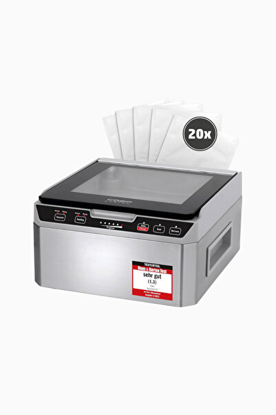Caso VacuChef 3L Paslanmaz Çelik Vakum Paketleme Makinesi Güçlü 70 L/dk Pompa