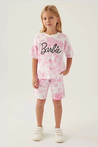 Barbie Written Lilac Girl's Bermuda Set