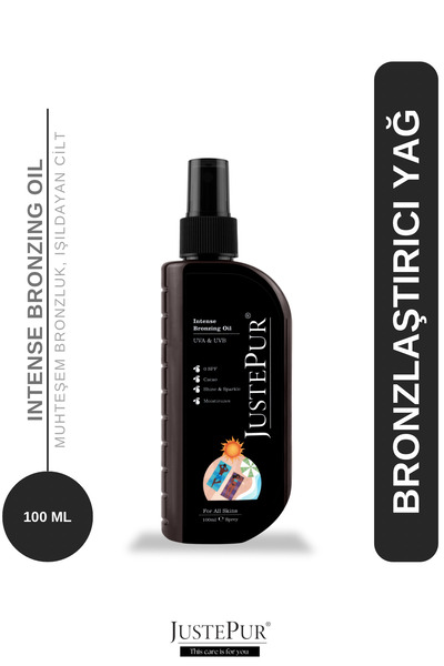 JUSTEPUR Yoğun Bronzlaştırıcı Yağı 100 Ml. Sprey Cacao Oil Parlaklık, Işıltı ...