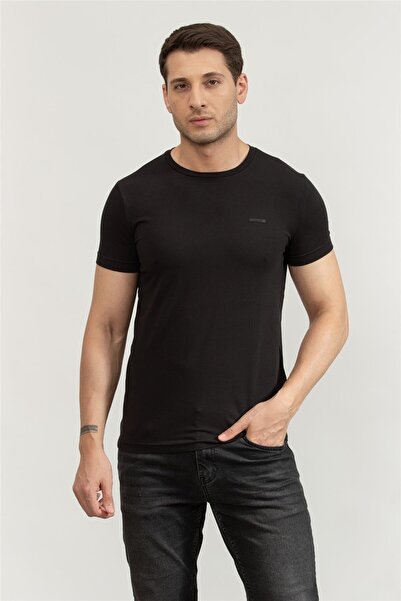 Calvin Klein Erkek Siyah Kısa Kollu Tişört