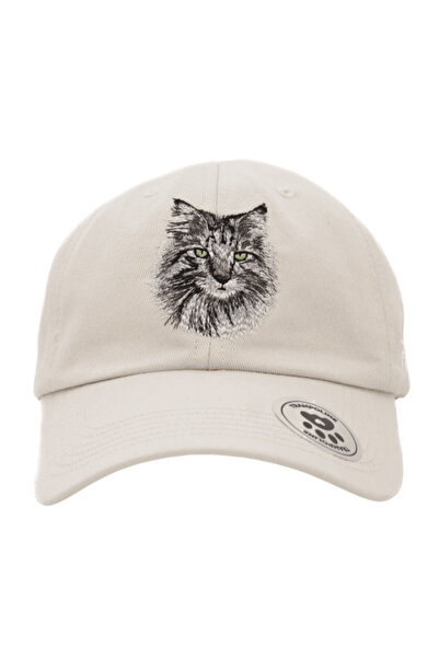 Trampoline Tabby Cat Embroidered Hat - Animal Figured Hat