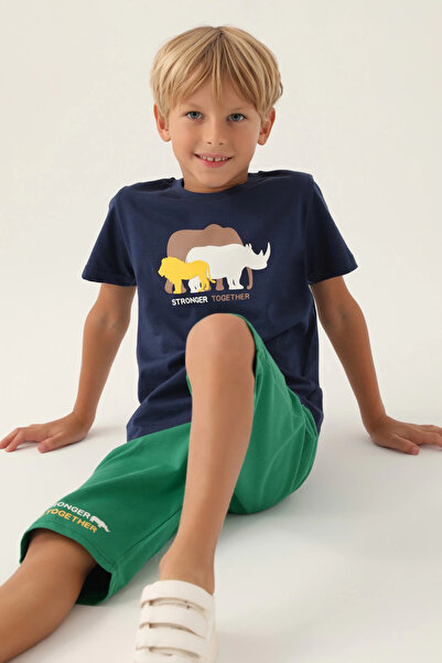 Rolypoly Boy child capri set - dark indigo