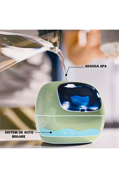 ILA PRODUCT Ghiveci smart pentru plante, animatii si senzori tactili, elegant, portabil, alb