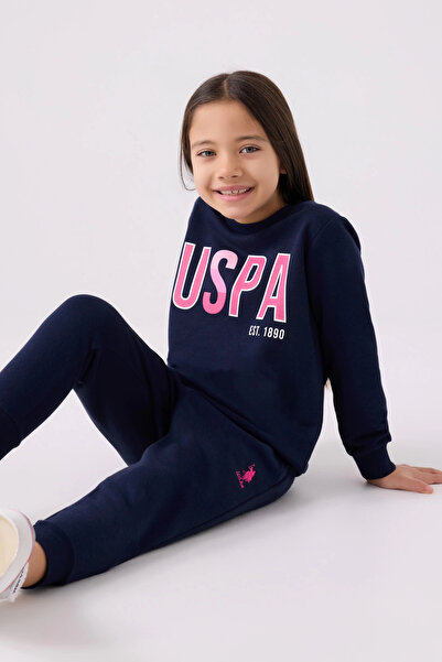 U.S. Polo Assn. Lány sötétkék tréningruha szett