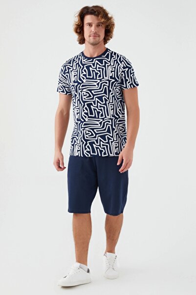 Arnetta Maze Синій чоловічий комплект бермудів