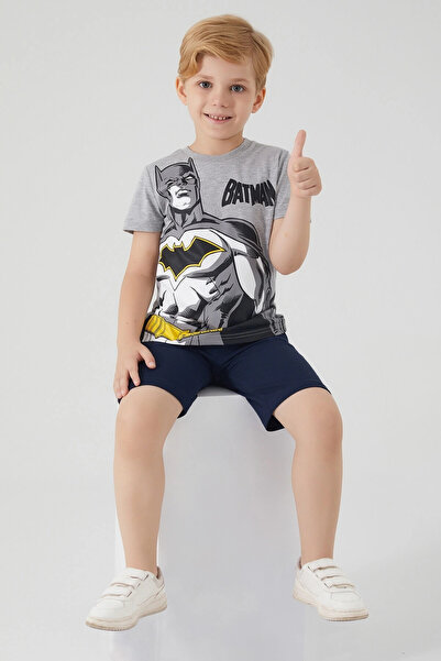 Batman The Flying Hero Gri Melanj Erkek Çocuk Bermuda Takım
