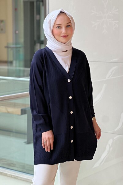 Ghisa Crossed Thin Ribbed Knit Cardigan