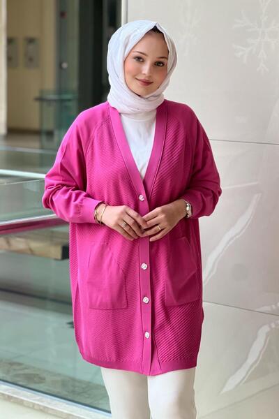 Ghisa Crossed Thin Ribbed Knit Cardigan