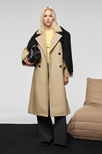 GRIMELANGE Hopewell Women's Round Neck Knitted Slim Fit Yellow T-Shirt