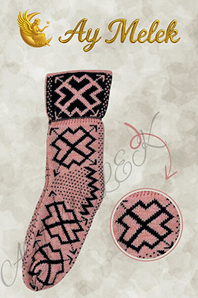 AYMELEK Women's Wool Socks (3 Pairs) Uzbek - Turkmen Wool Socks with Natural Lambswool