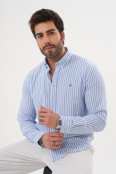Catto Peak Чоловіча сорочка з смужками, бавовняна, регулярна