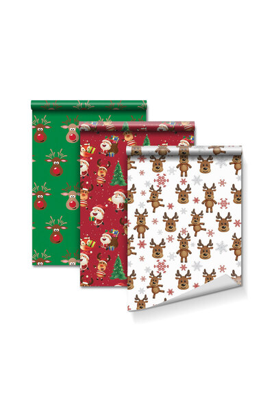 Mercaton Hartie de impachetat – 3 tipuri – 70 gsm – 70 x 15...