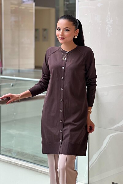 Nuss Basic Mercerized Cardigan with Raglan Sleeve