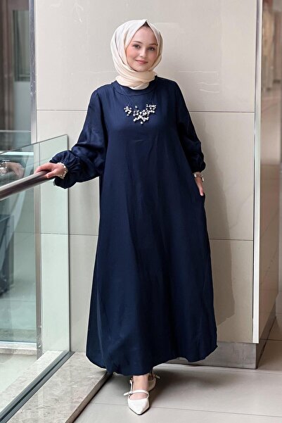 Ghisa Linen Dress with Back Zipper Pocket