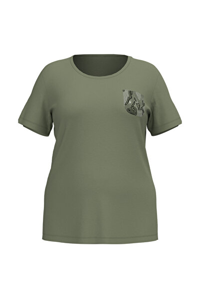 bilcee Жіноча зелена футболка великого розміру з набивним малюнком 4095