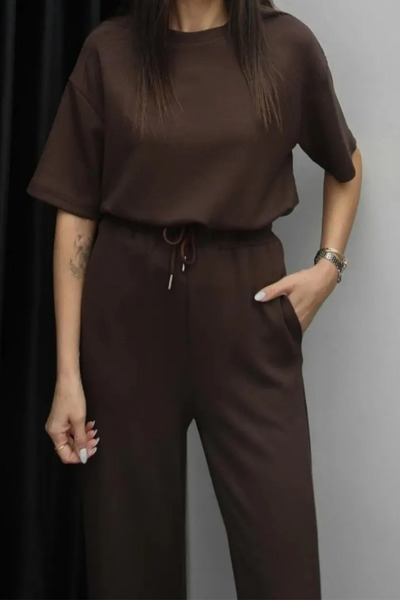 Balenbi Women's Modal Fabric Short Sleeve Tracksuit Set 1098