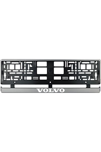 OEM Set 2 bucati, suport numar inmatriculare argintiu Volvo