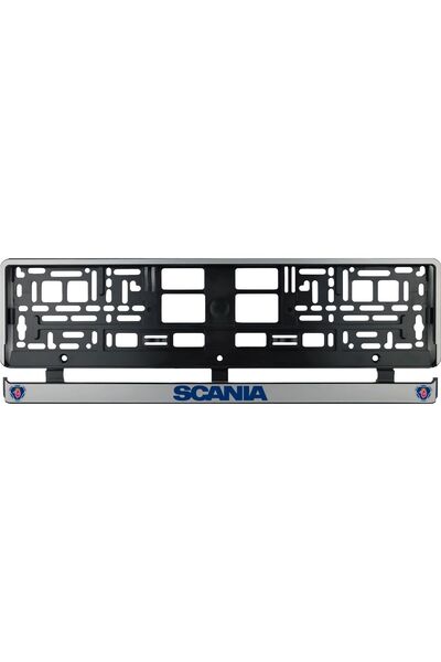 OEM Set 2 bucati, suport numar inmatriculare argintiu Scania
