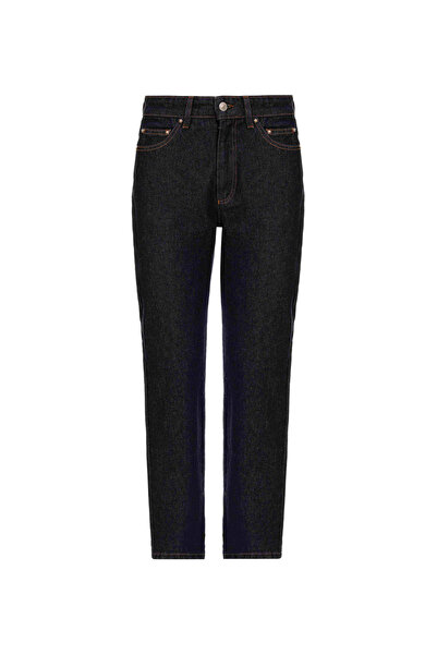 CHIARA FERRAGNI Yüksek Bel Düz Paça Standart İndigo Kadın Denim Pantolon 77CB...